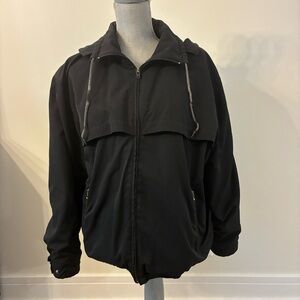Vintage Ralph Lauren Black vented Jacket with leather patch , L
